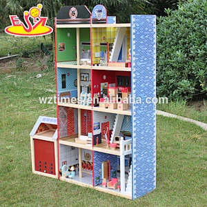 2018 Neues Design Holzpuppenhaus Kinder Holzpuppenhaus Pädagogisches Holzpuppenhaus W06A138