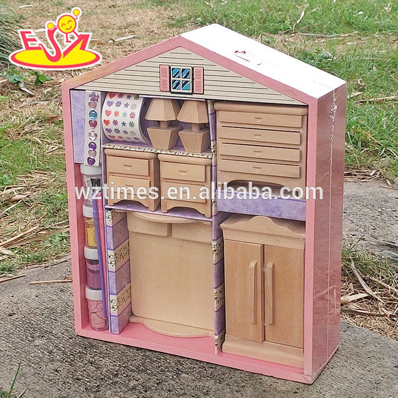 wholesale wooden kids drawing coloring doll furniture wooden kids drawing coloring W03A085