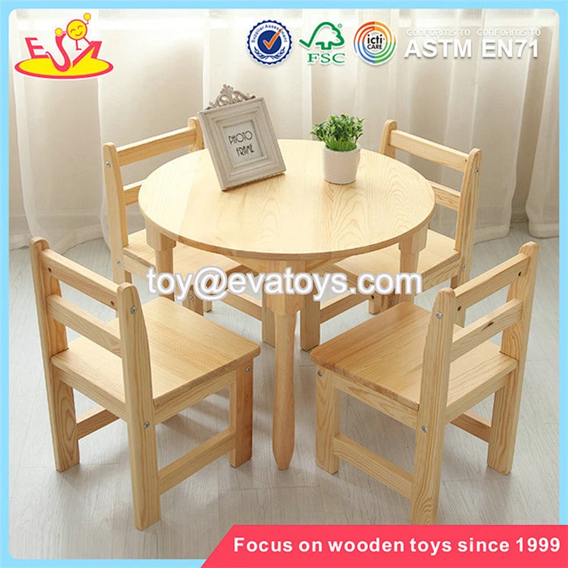 Wholesale wonderful useful wooden primary school table chairs for kids W08G231