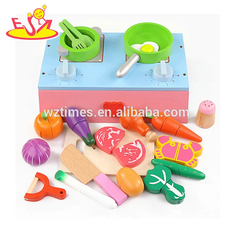 Hölzernes Ausschnittspielzeug 24 PC des Küchenspielzeugs der hohen Qualität für 18 Monate alte Baby W10D161B