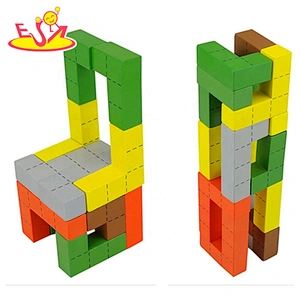 Best sale educational wooden block toy set for kids W13A081