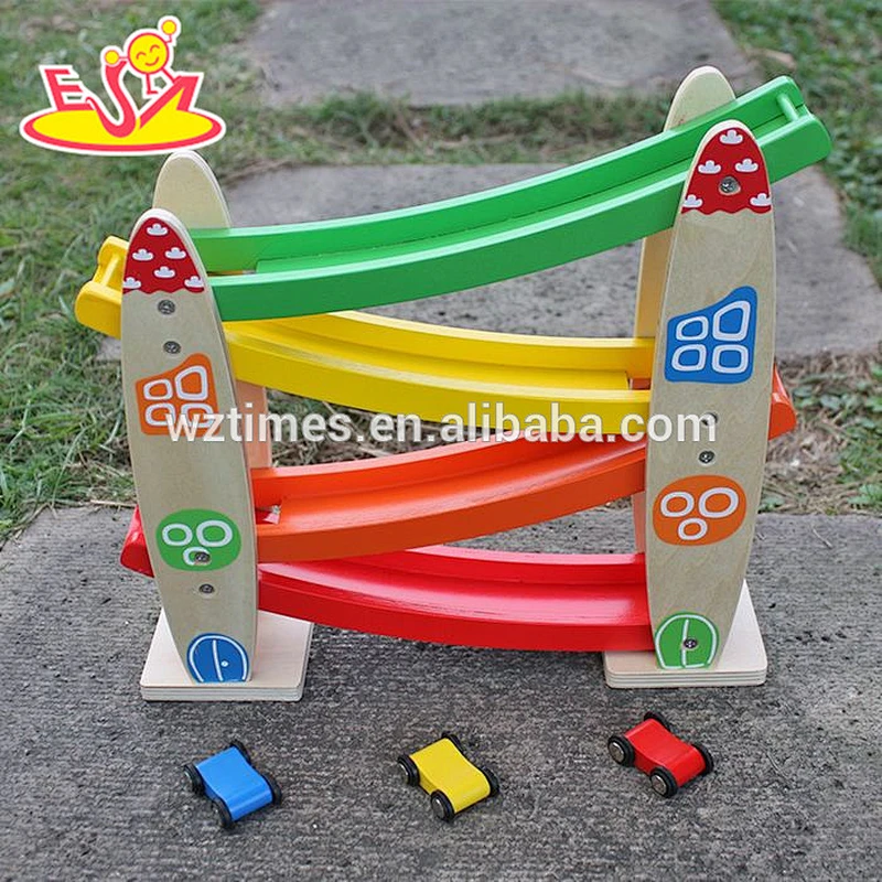 wholesale creative customized wooden fast car and drawing board toy for kids W04E047