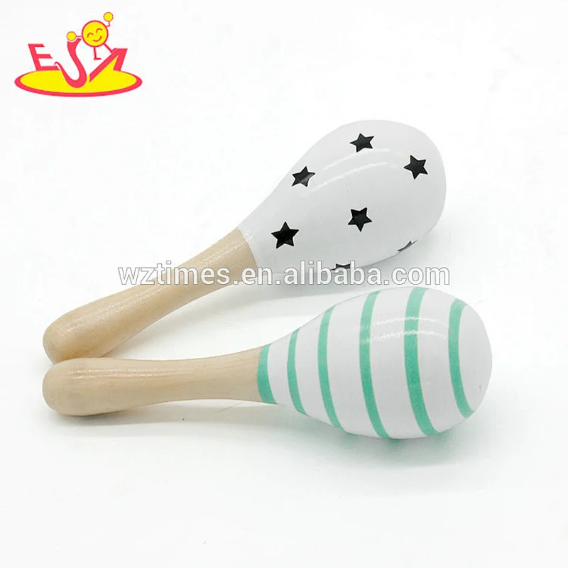 2018 Wholesale traditional kids rhythm instrument wooden shaker music for sale W07I128