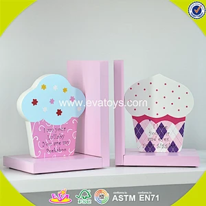 wholesale fashion children wooden ice cream book ends W08D053