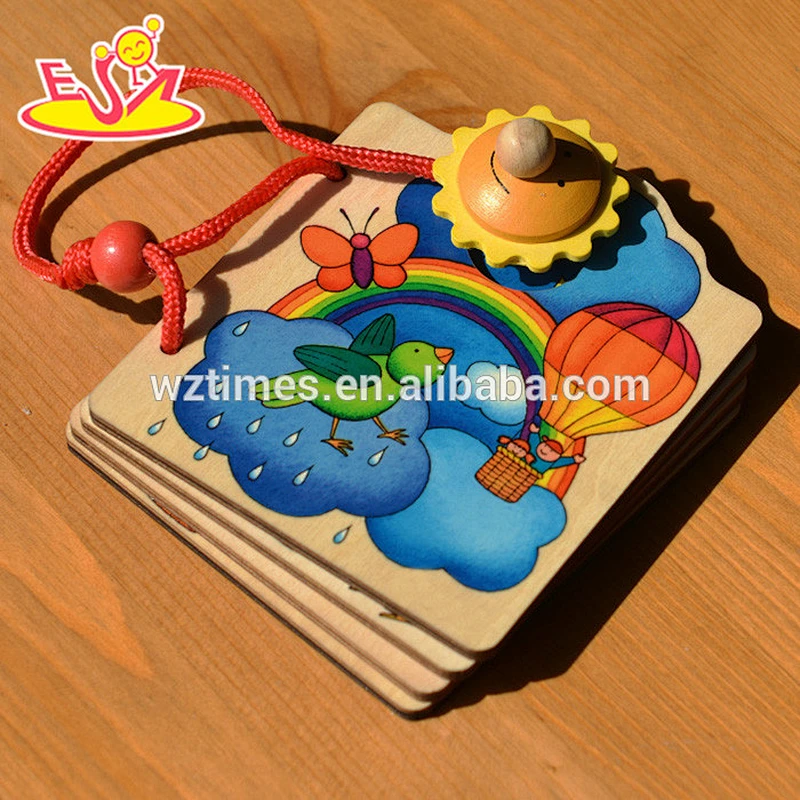 wholesale most popular colored wooden baby book for sale W12E009