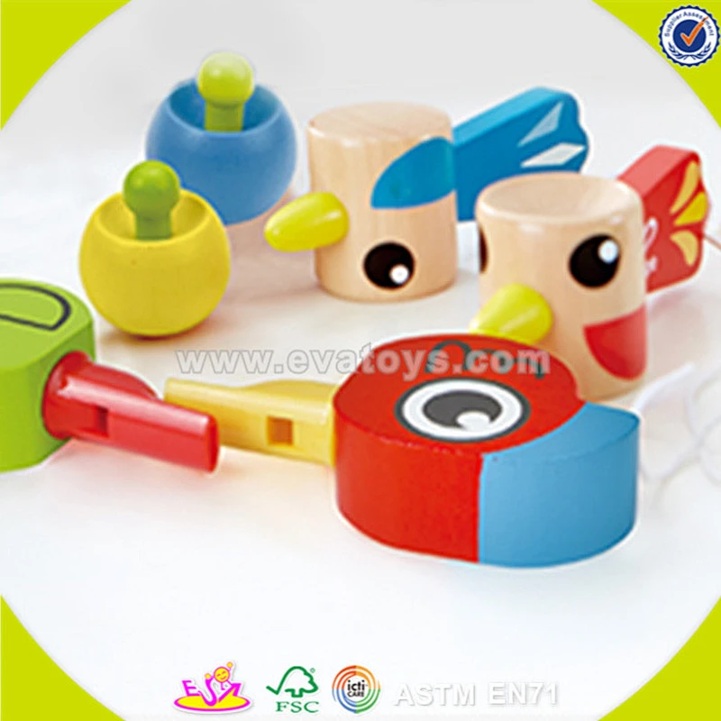 wholesale baby wooden whistle toy fashion kids wooden whistle toy popular children wooden whistle toy W07E003