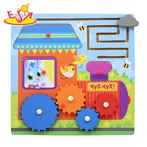 2019 Most popular educational wooden diy sensory board for kids W11H066