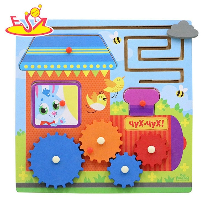 2019 Most popular educational wooden diy sensory board for kids W11H066