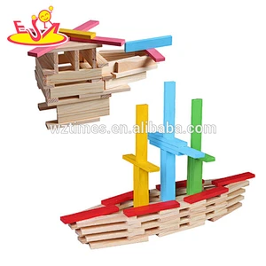Großhandel heißer verkauf 150 stücke holz bausteine ​​spiel spielzeug gehirn ausbildung holz kleinkind bausteine ​​spiel spielzeug W13D153