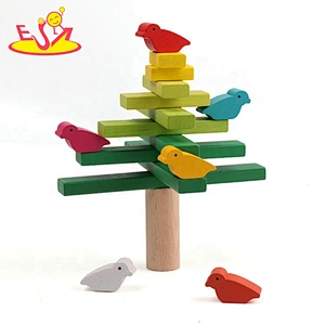 2019 New fashion educational wooden balancing tree building blocks for kids W13D219