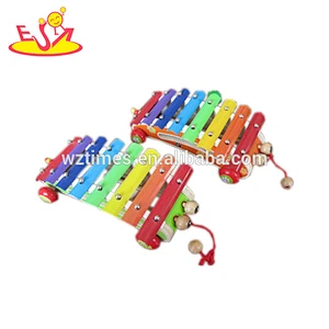 Wholesale fashion wooden colorful musical toy 5 tones xylophone for kids W07C023