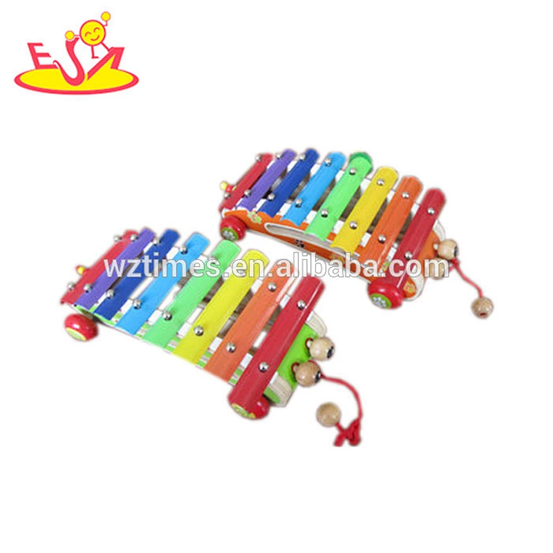 Wholesale fashion wooden colorful musical toy 5 tones xylophone for kids W07C023