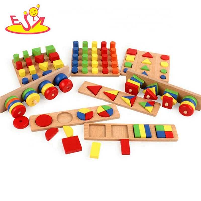 New hottest first teaching set wooden montessori baby toys for wholesale W12F082