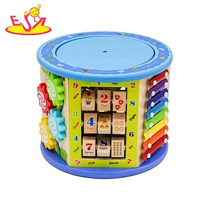 Super September musical wooden learning cube for children W11B153D