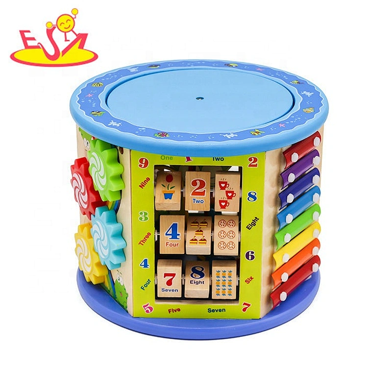 Super September musical wooden learning cube for children W11B153D