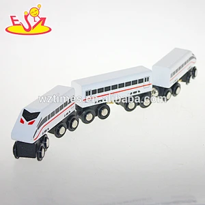 Wholesale newest product children wooden high speed train set toy bring fun W04A130