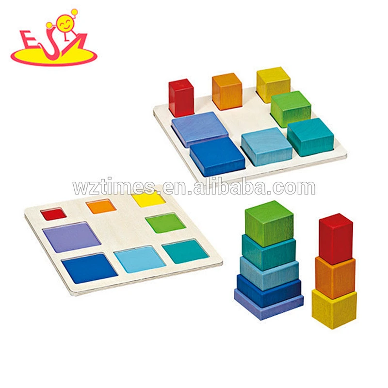 Wholesale hot wooden building blocks toy funny kids wooden building blocks toy bring fun W13A016