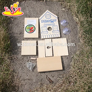 2018 new fashion funny children wooden bird house W03B049
