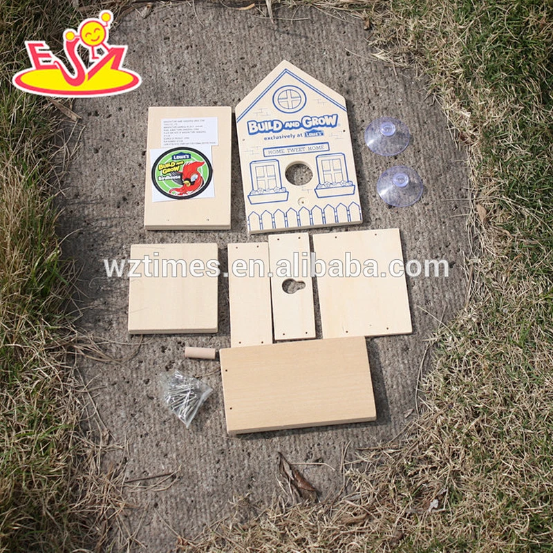 2018 new fashion funny children wooden bird house W03B049