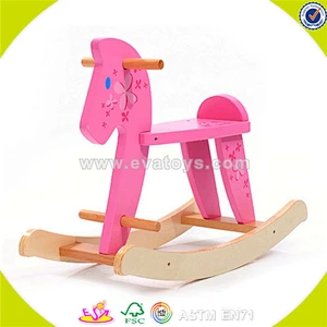 wholesale red wooden baby horse ride toy for kids W16D021