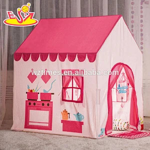 wholesale portable kids playhouse cotton girls play tent best sale indoor pink girls play tent W08L007