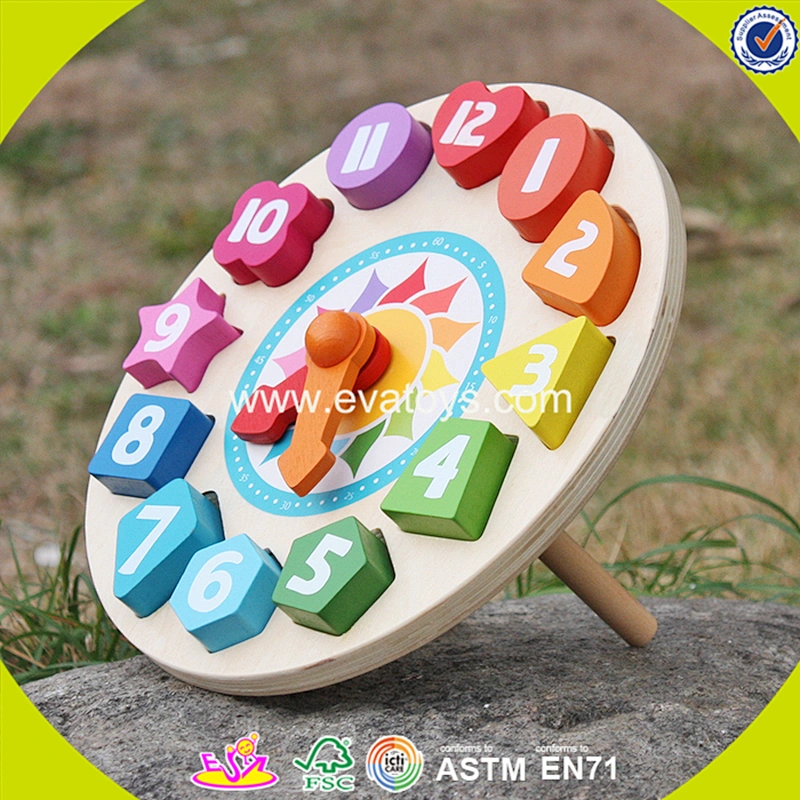 2018 New design wooden alarm clock puzzle educational wooden alarm clock puzzle mini wooden alarm clock puzzle W14K005