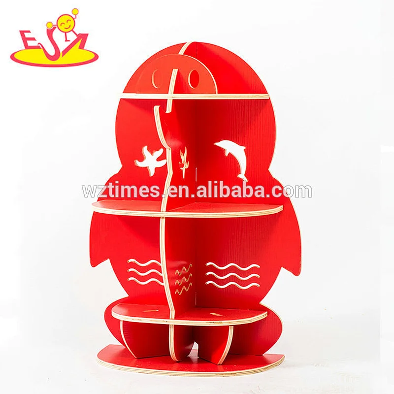 Wholesale unique style wooden animal bookshelf for decoration W08D075