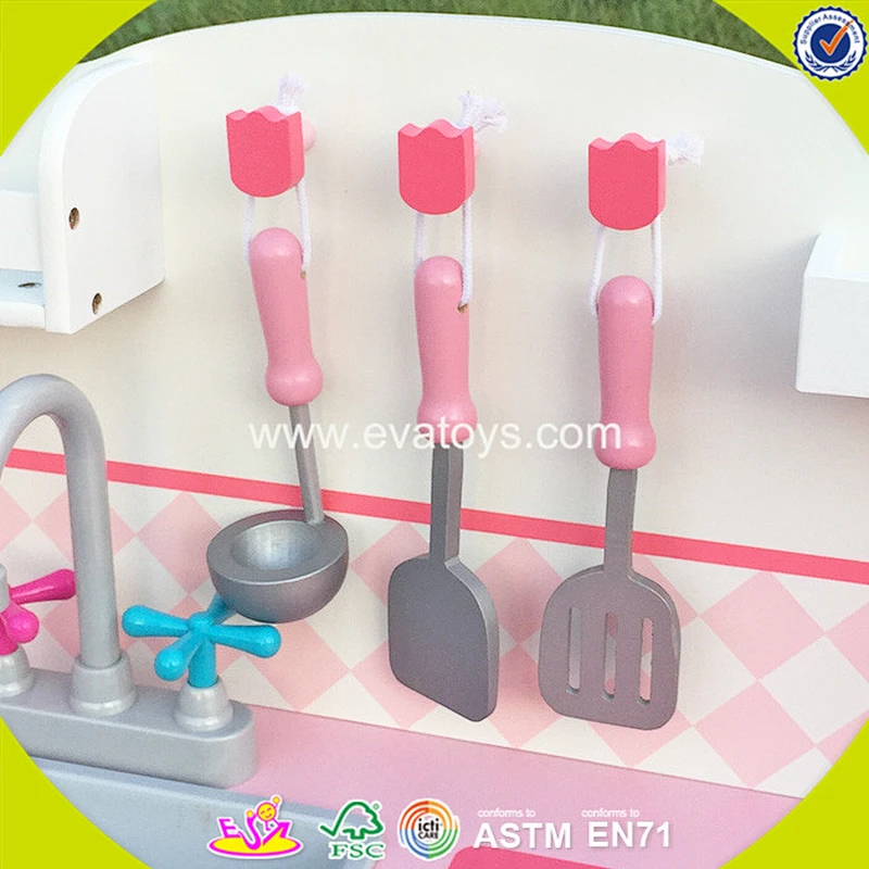 wholesale cheap educational toys wooden kitchen set for kids role play wooden kitchen set for kids W10C174