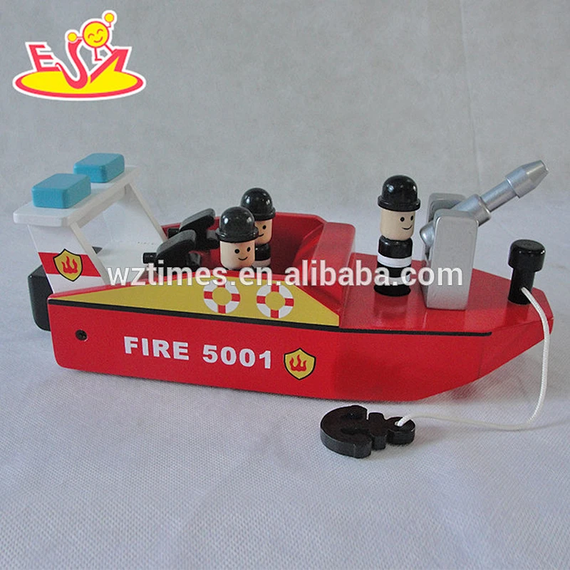 wholesale funny kids wooden toy boat high quality children wooden toy boat W04F003