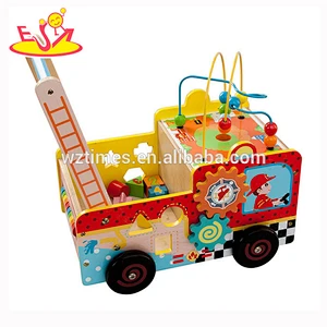 Wholesale owl shape children wooden alarm clock teaching aid baby wooden alarm clock W14K018