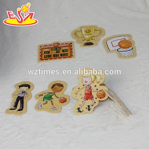 Venta al por mayor de moda de madera tarjeta de cordón de juguete ejercicio niños práctica capacidad W11E055