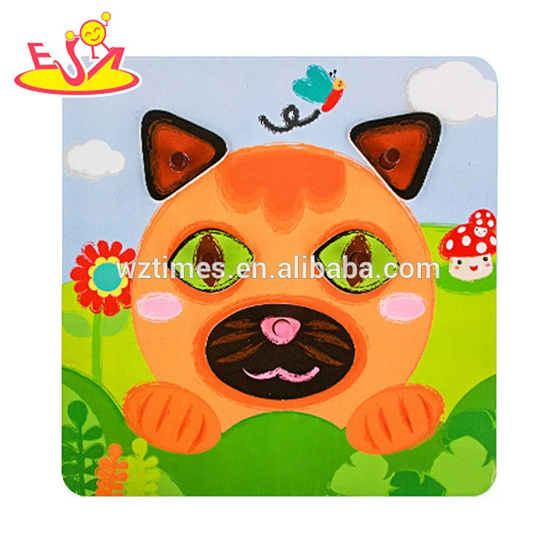 2018 Puzzle Game Toy Wooden Cheap Children Cute Bear Puzzle For Sale W14D057