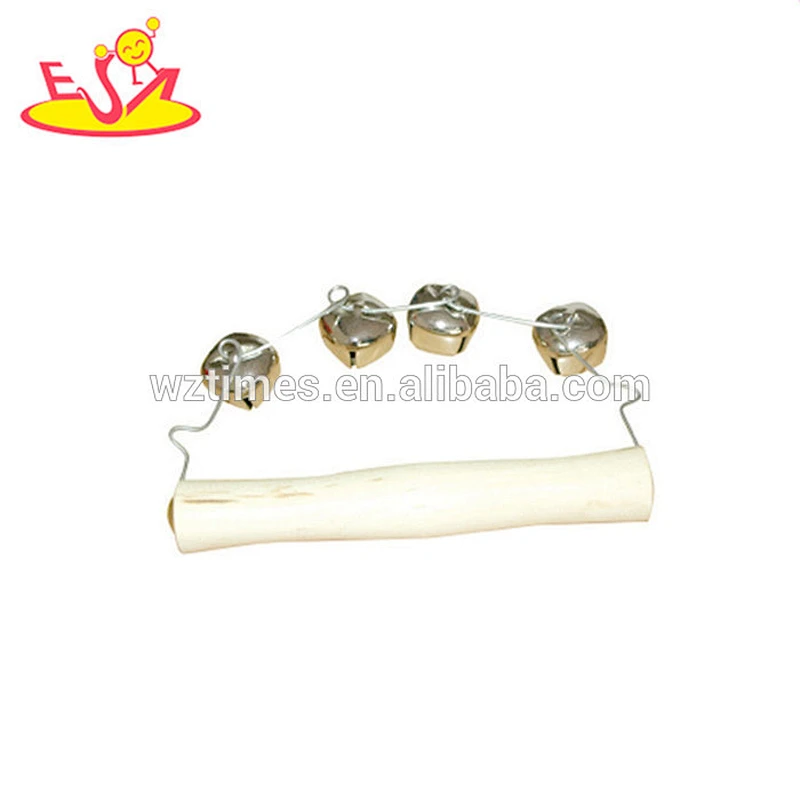 Wholesale educational toy toddlers hand musical bells top promotional kids wooden musical bells W07I090