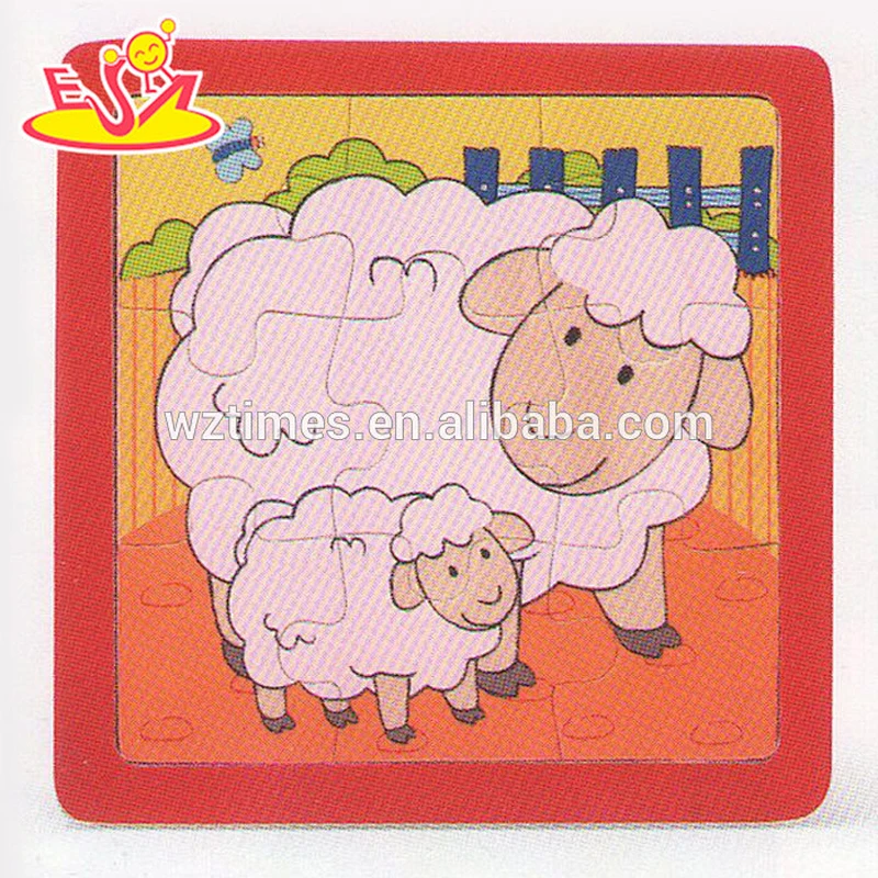 wholesale kids wooden custom jigsaw puzzles for education W14C172