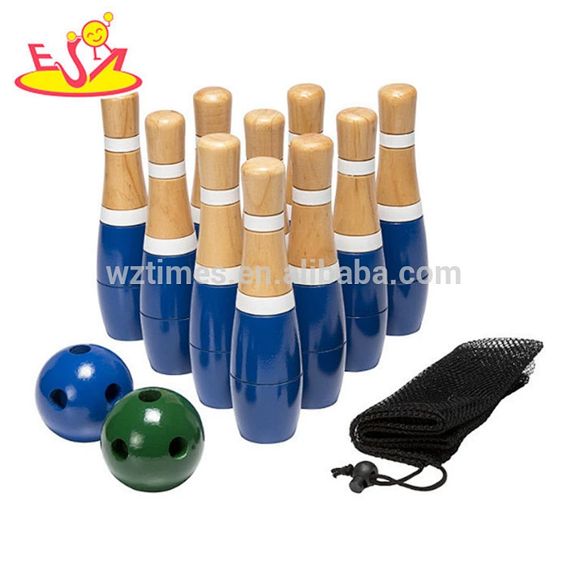 Summer games outdoor wooden lawn bowls for sale W01D009