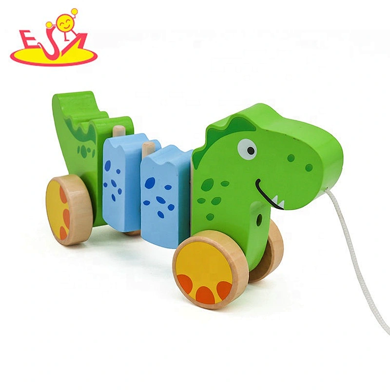 Top sale unicorn shape wooden push toy for education W05C120