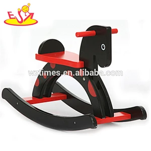 Wholesale promotional indoor toy wooden rocking horse for children W16D058