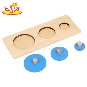 High quality kids preschool wooden montessori curriculum with knob W12F101