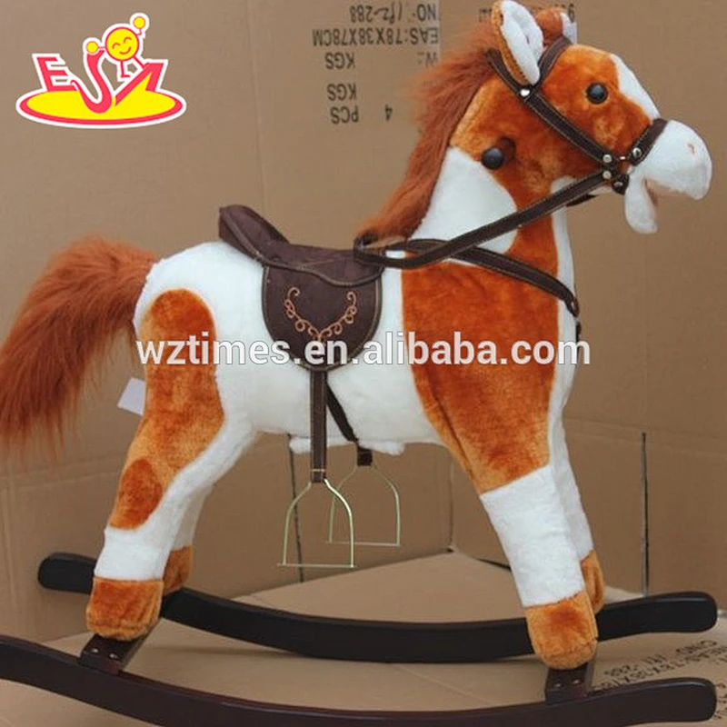 wholesale high quality children wooden toy horse for sale W16D065