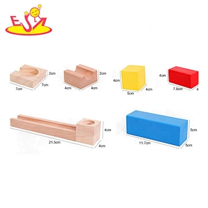 2019 Top fashion 107 PCS educational wooden marble run set for children W04E084