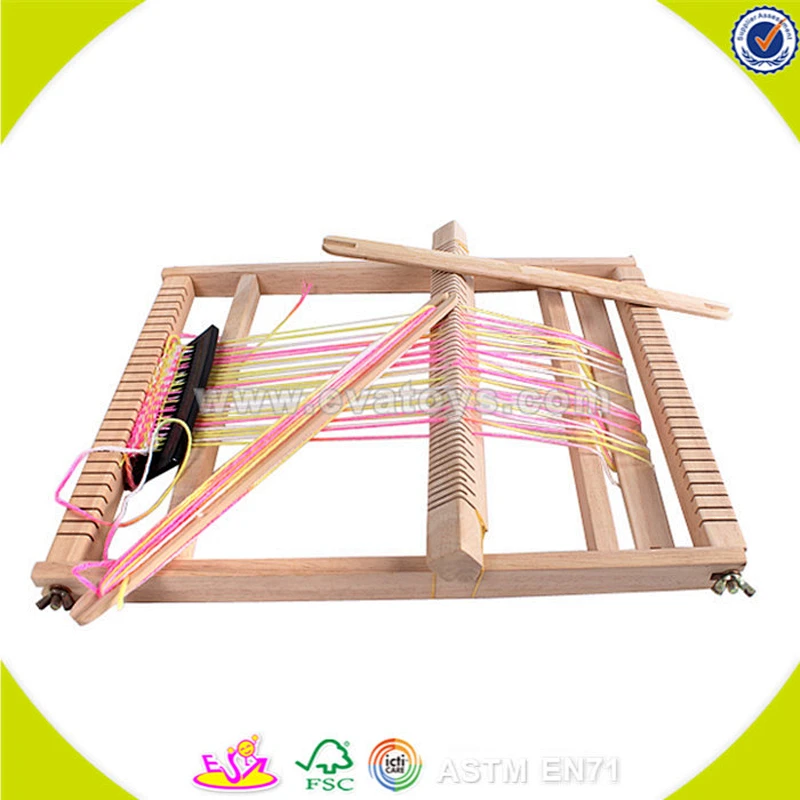 New and popular wooden loom toy Small loom children pretend play toys Hot selling Wooden loom toy W10D001