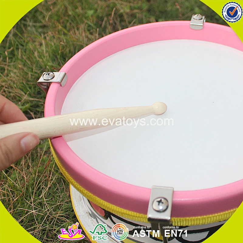 hottest sale mini music wooden drum toy for kids W07J038