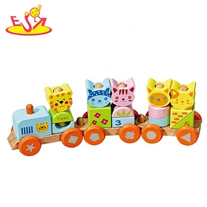 Top sale creative wooden train set with low price W04A068