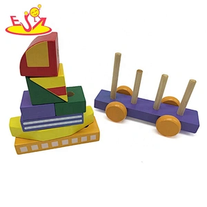 New arrival educational stacking wooden toy blocks for baby W13D224