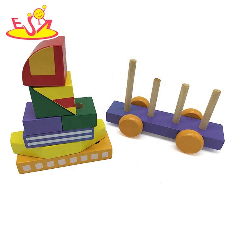 New arrival educational stacking wooden toy blocks for baby W13D224