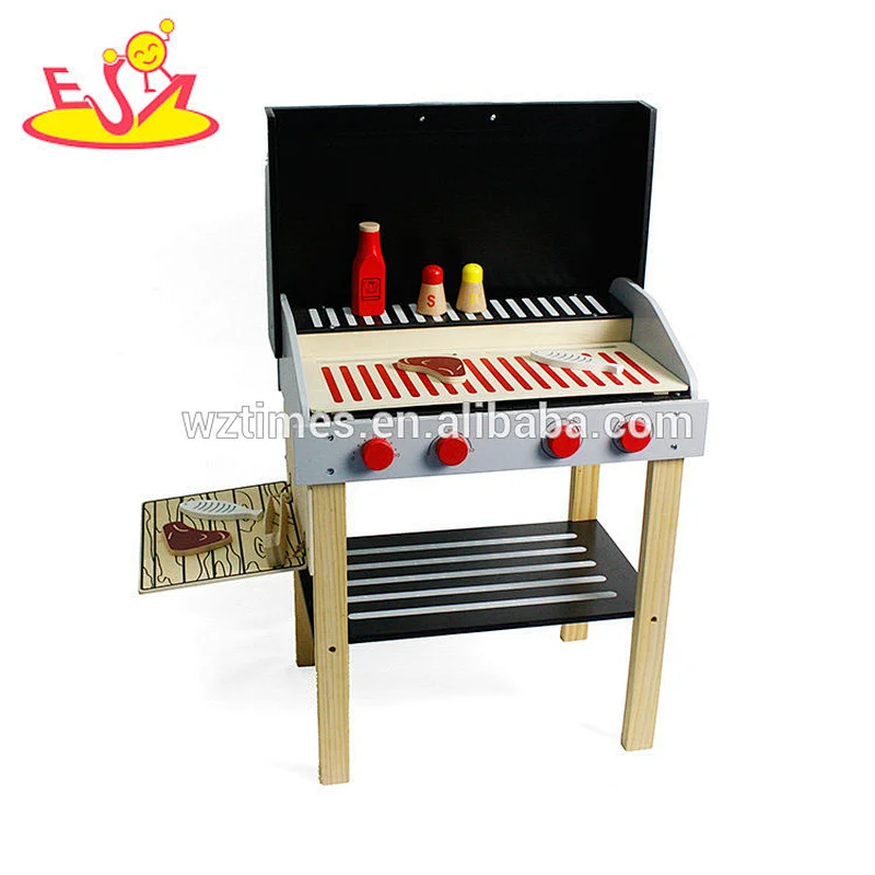 Beliebteste BBQ-Set aus Holz Spielzeug Kochen für Kinder spielen W10D123B