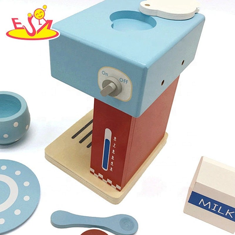2019 Most popular simulation play wooden coffee machine toy for kids W10D236