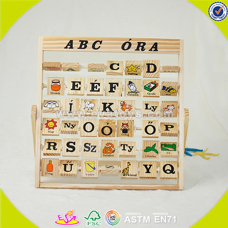wholesale intelligence toy wooden card toy for kids colorful wooden educational toy W12C003