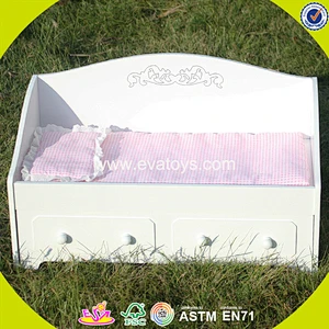 hottest sale girls toy wooden 18 inch doll furniture with cabinet W06E003