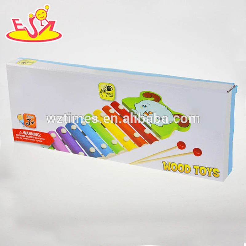 Wholesale baby best choice wooden xylophone toy 8 small knock piano sound wooden xylophone toy W07C034